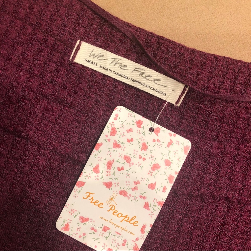 Free people Purple Thermal Tunic Top - Picture 5 of 8